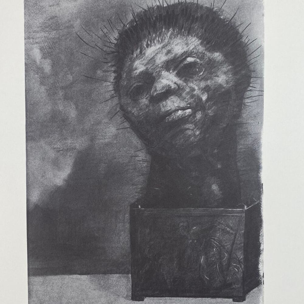 Odilon Redon, Cactus Man, Drawing, Print, Bookplate, Classic Art ~ 240623-WH 595